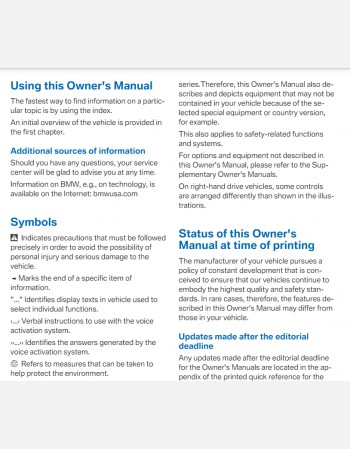 bmw z4 2016 owners manual